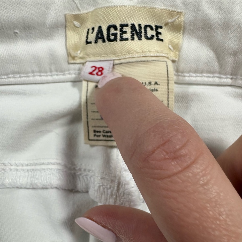 L'AGENCE Women's Crisp White Skinny Jeans Size 28 - Picture 2 of 8